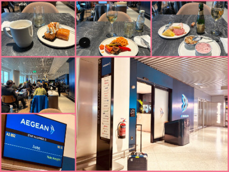 132 Wait 4 hours at Aegean lounge